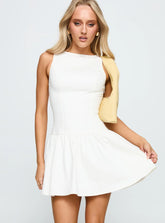 Faela Tie Back Mini Dress White
